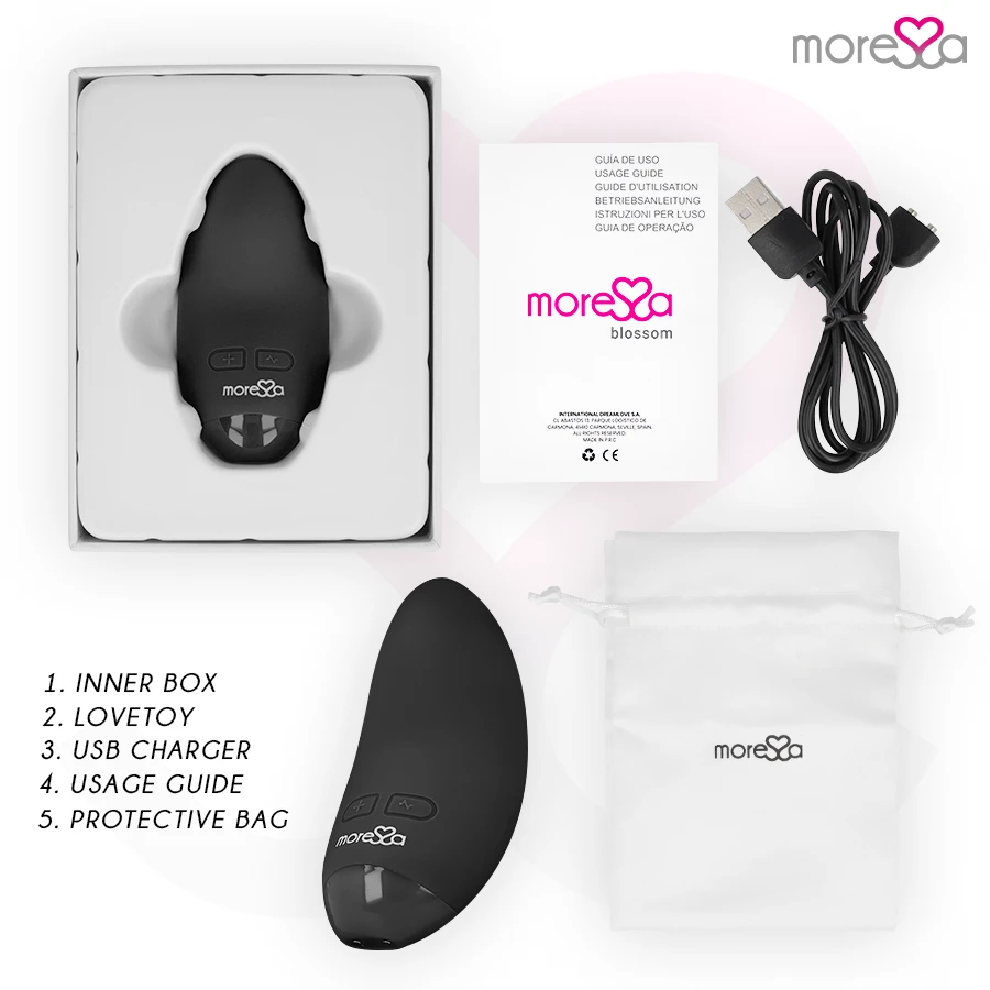MORESSA - VIBRADOR BLOSSOM PRETO